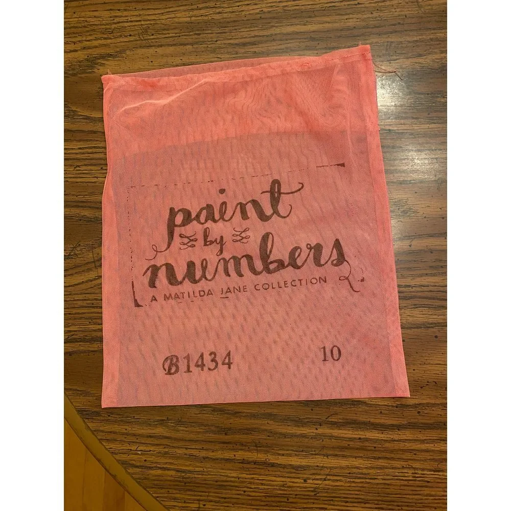Lot of 2 Paint by Numbers Matilda Jane Collection Pink Storage‎ Bags Size 4 & 10